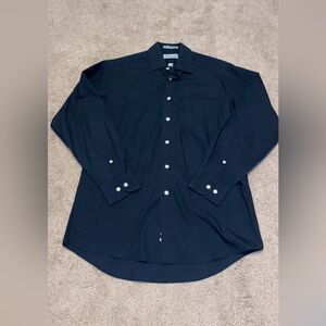 David Taylor Black Dress Shirt Long Sleeve